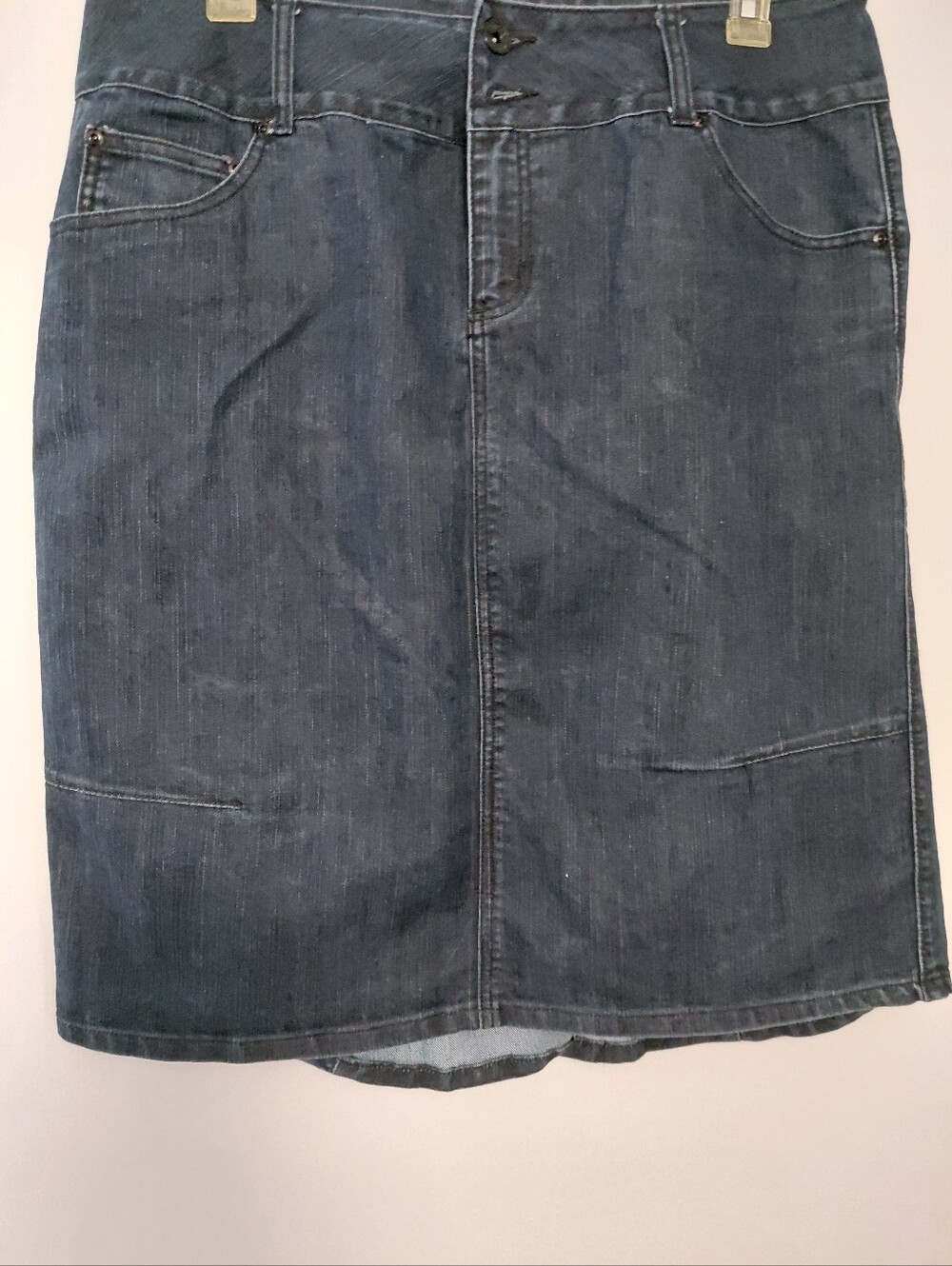Venezia Dark Blue Denim Pencil Skirt